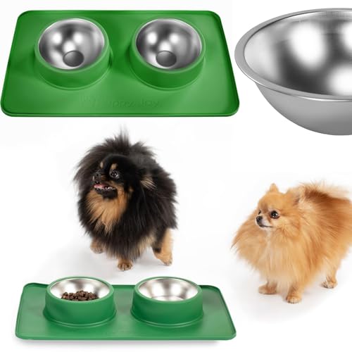 Rea, PuppyJoy Silikonnapf für Haustiere Pj-087 Green, Stilvoll und hygienisch für Haustiere - 27X46X6CM von Rea