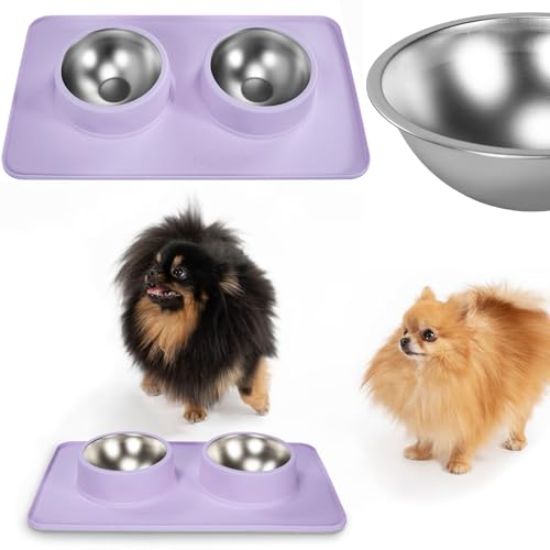 Rea, PuppyJoy Silikonnapf für Haustiere Pj-088 Purple, Stilvoll und hygienisch für Haustiere - 46X27X6CM von Rea