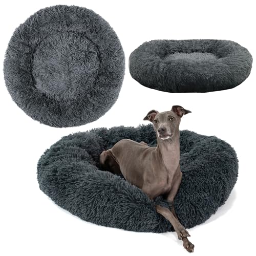 Rea, PuppyJoy Weiches Haustierbett Donut Pj-003 80CmDark Grey, Bequemer Schlafplatz für kleine und große Fellnasen - 80X80X18CM Rea, PuppyJoy Weiches Haustierbett Donut Pj-003 80CmDark Grey, Bequemer Schlafplatz für kleine und große Fellnasen - 80X80X18CM von Rea