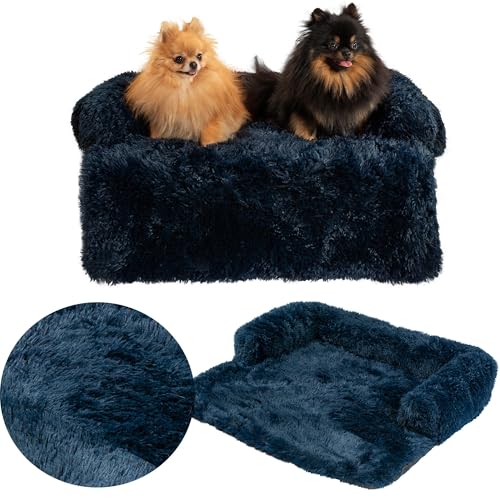 Rea, PuppyJoy Weiches Haustierbett Pj-020 SBlue, Bequemer Schlafplatz für kleine und große Fellnasen - 76X76X16CM von Rea
