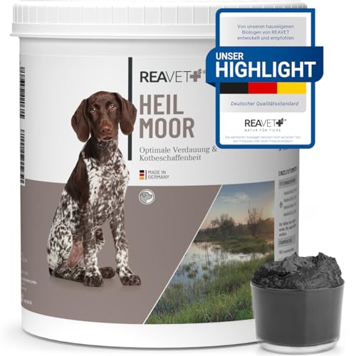 ReaVET Heilmoor für Hunde 1,3kg – Verbessert die Kotbeschaffenheit, Optimale Verdauung, Immunsystem, Magen-Darm-Aktivität, Appetit Anregung I Natürliche Heilerde Moor Hund von ReaVET