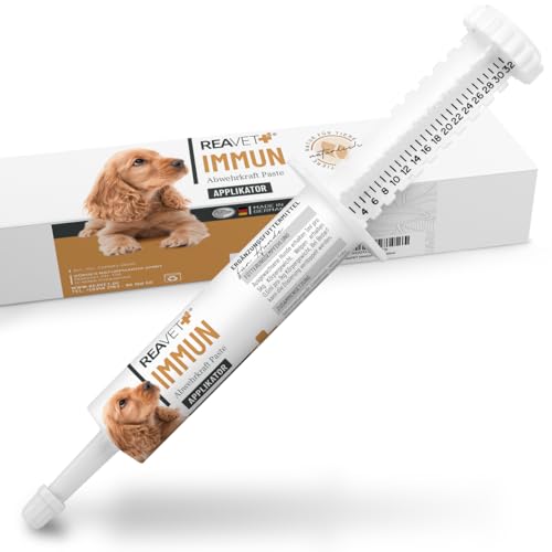 ReaVET Immun Abwehrkraft Paste Hunde 30ml - Immunbooster Hund Immunsystem stärken, Welpen & Hund Abwehrkräfte, Vitalität & Immunkraft, für Verdauung von ReaVET