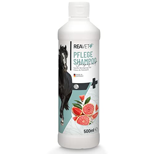 ReaVET Pferdeshampoo mit Grapefruit 500ml, Shampoo für Pferde pflegt Fell, Schweif & Mähne, Pferd Shampoo für alle Felltypen - Intensive Reinigung + Pflege von ReaVET