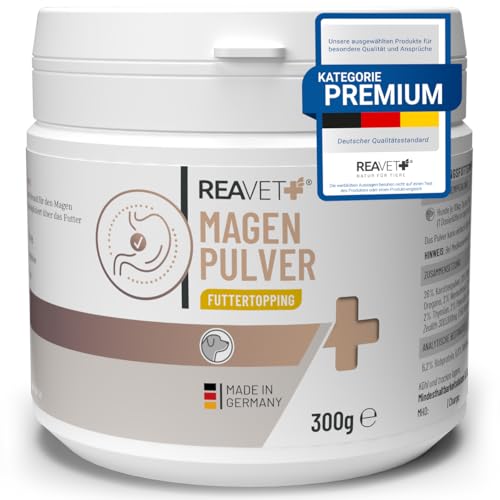 ReaVET Premium Magenpulver für Hunde 300g – Futtertopping Magen & Darm Pulver mit Ulmenrinde Slippery Elm Bark ohne Aufkochen I unterstützt Verdauung, Darmflora, Magen-Darm-Aktivität ReaVET Premium Magenpulver für Hunde 300g – Futtertopping Magen & Darm Pulver mit Ulmenrinde Slippery Elm Bark ohne Aufkochen I unterstützt Verdauung, Darmflora, Magen-Darm-Aktivität von ReaVET