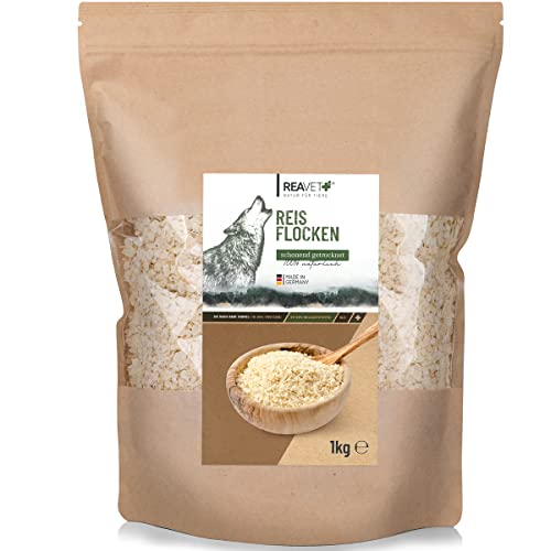 ReaVET Reisflocken Hund 1kg, Reisflocken Hunde, Gemüseflocken Hunde glutenfrei, Gemüseflocken Barf Zusatz ReaVET Reisflocken Hund 1kg, Reisflocken Hunde, Gemüseflocken Hunde glutenfrei, Gemüseflocken Barf Zusatz von ReaVET