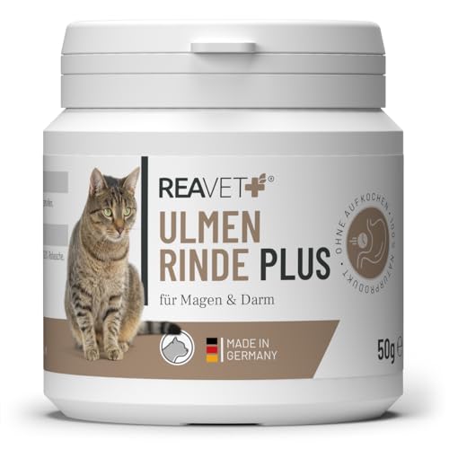 ReaVET Ulmenrinde Plus stark schleimend ohne Aufkochen für Katzen 50g - Naturrein in Premiumqualität, Verdauung, Darmflora, Magen, Slippery Elm Bark von ReaVET