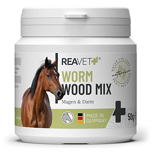 ReaVET Wurm-Kraut Pulver 50g, Sekundierend bei Wurmkur nach Wurmbefall für alle Pferde & Ponys, kein Anthelminthikum, natürliche Rezeptur mit Saponinen & Bitterstoffen von ReaVET