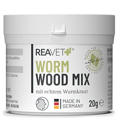 ReaVET Wurm-Kraut Pulver 20g, Sekundierend bei Wurmkur nach Wurmbefall für Hühner & Geflügel, kein Anthelminthikum, natürliche Rezeptur mit Saponinen & Bitterstoffen von ReaVET