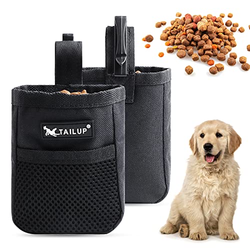 Realure Leckerlibeutel für Hunde Klein Futterbeutel Hundetraining Freihändig Leckerlitasche für Hunde mit Befestigungsclip Snackbeutel Hund für Hundetraining Reisen Spaziergang von Realure