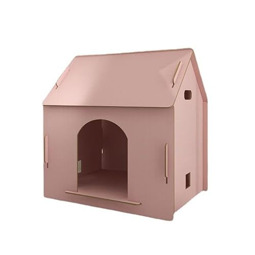 Katzenhaus für Draussen, Katzenhaus aus Holz,Abnehmbar, Katzenhaus Outdoor Indoor,Rosa,L von RebeSCo