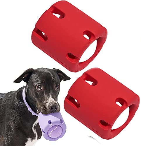 Tennis Tumble Puzzle Toy, Dog Tennis Cup,Dog Puzzle Toys Stress Release Game,Interactive Chew Toys for Dogs for Small and Medium Dogs Puppies,Rot,2PCS von RebeSCo
