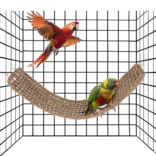 Seegras Vogelkäfig Matte Natürliche gewebte Seilleiter Haustier Kletterspielzeug für Sittiche Papagei Nymphensittich Seegras Vogelkäfig Matte Natürliche gewebte Seilleiter Haustier Kletterspielzeug für Sittiche Papagei Nymphensittich von Rebecca online