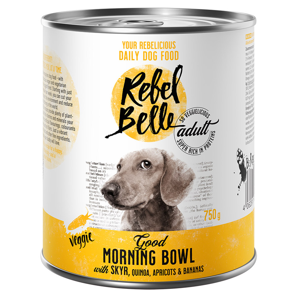 15 + 9 gratis! 24 x 375 g /24 x 750 g Rebel Belle  - Good Morning Bowl - veggie (24 x 750 g) von Rebel Belle