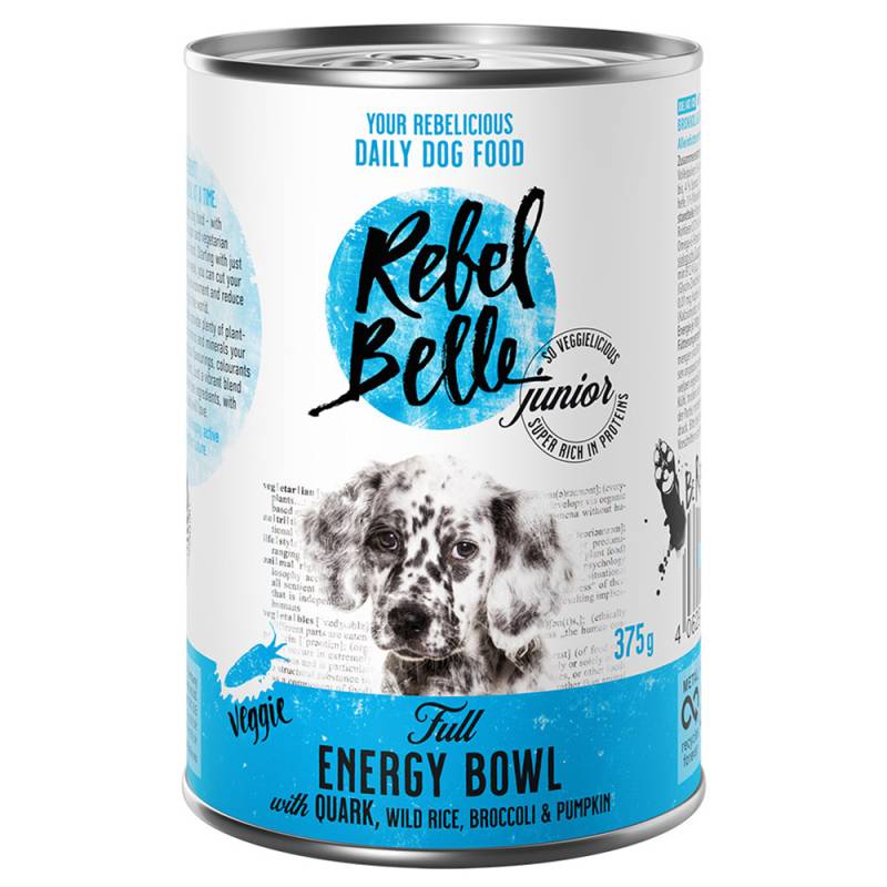 15 + 9 gratis! 24 x 375 g /24 x 750 g Rebel Belle  - Junior Full Energy Bowl - veggie (24 x 375 g) von Rebel Belle