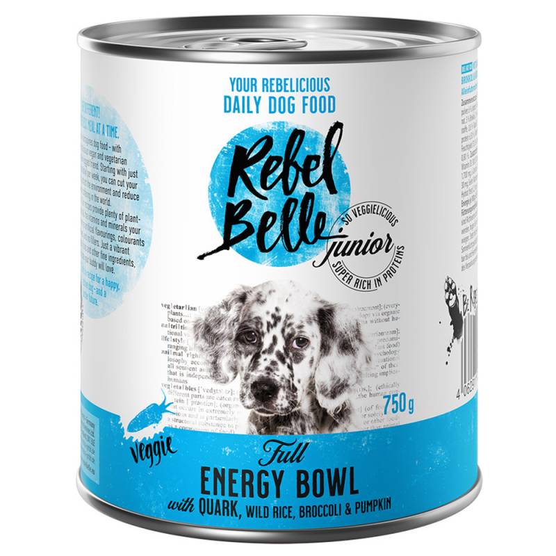 15 + 9 gratis! 24 x 375 g /24 x 750 g Rebel Belle  - Junior Full Energy Bowl - veggie (24 x 750 g) von Rebel Belle