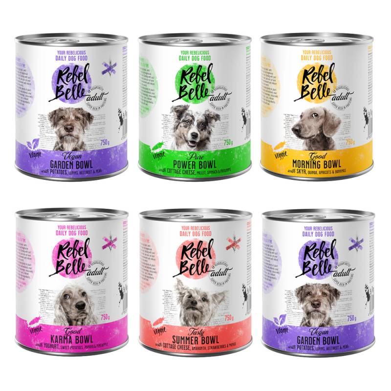 Rebel Belle Adult Probiermix - 6 x 750 g Mix (4 x veggie + 2 x vegan Bowls) von Rebel Belle