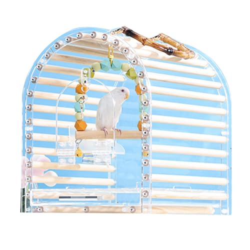 Handheld Birds Travel Cage For Small Papageien Transparent Acrylic Carry Cage For Lovebirds Portable Carry Box For Conure Acrylic Bird Cage Belüfteter Cage Bird Cage For Travel von Rebellious