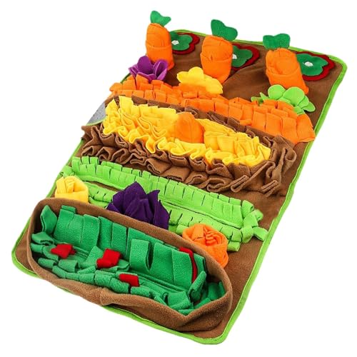 Interaktive Haustier-Schnüffelmatte Hund Slow Feeding Mat Weiche Plüsch Schnüffelpad Leckerli-Matten Hund Slow Feeder Trainingsmatte Hund Puzzle Matte von Rebellious