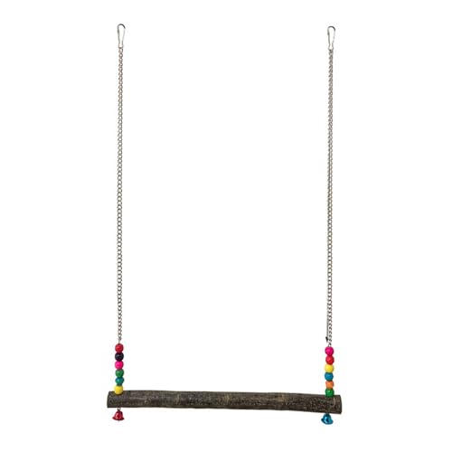 Rebellious Vogelschaukel Mit Bunten Perlen Schaukelbrücke Holz Zum Aufhängen Für Wellensittiche Training Sitzstange Spielzeug Für Vogelkäfig Dekoration von Rebellious