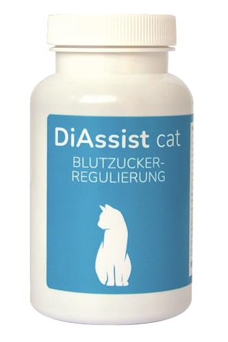 DiAssist Cat Ergänzungsfuttermittel: Kann zur Butzuckerregulierung für Katzen beitragen und Wohlbefinden fördern, Enthält Pep2Dia, Einfache Anwendung, 60 Tabletten von Rebopharm