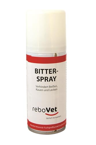 Rebopharm Bitterspray für Hunde & Katzen: Effektiver Schutz vor Kauen & Lecken, Sicher für Möbel & Textilien, Langanhaltender Bittergeschmack, Einfache Anwendung, 100 ml von Rebopharm