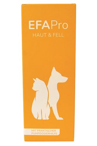 EfaPro Hautbalance 300 ml für Hunde & Katzen: Unterstützt Haut- und Fellbeschaffenheit, Mit Omega-3/6 und Vitaminen, Lindernd bei Hautirritationen, Einfach zu dosieren von Rebopharm