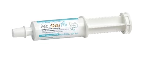 ReboDiarFin Verdauungs-Paste für Hunde & Katzen 64 ml: Unterstützung bei Verdauungsstörungen, Mit Pektin & Kaolin, Angereichert mit Glutaminpeptid, Probiotika- & Präbiotika-Mix von reboVet