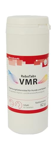 VMR Tabletten für Hunde & Katzen 60 Stück: Optimale Versorgung mit Vitaminen & Mineralstoffen, Fördert Wohlbefinden bei älteren Tieren, Ideal für Welpenaufzucht, Zuckerfre von Rebopharm