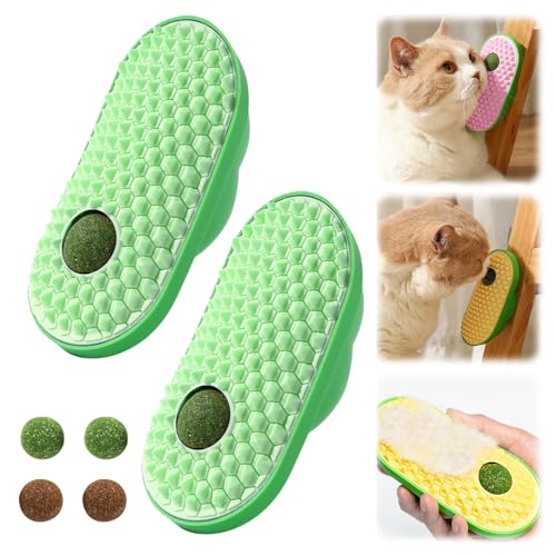 Recitem 2 Pcs Katzenminze Ball - Katzen Spielzeug zum Lecken - Katzenspielzeug Selbstbeschftigung - Katzenminze Kissen fr Innen (Grn) von Recitem