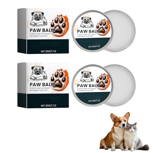 Hundepfoten- Nasenbalsam | Pfotencreme & Wachs für trockene, rissige Ballen Schnauzen | Feuchtigkeitscreme & Beruhigungscreme für Katzen | Nasenbutter für Bulldoggen | Hufpflege für Pferde (2 Stück) von Recitem