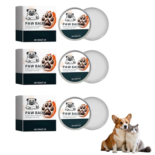 Hundepfoten- Nasenbalsam | Pfotencreme & Wachs für trockene, rissige Ballen Schnauzen | Feuchtigkeitscreme & Beruhigungscreme für Katzen | Nasenbutter für Bulldoggen | Hufpflege für Pferde (3 Stück) von Recitem