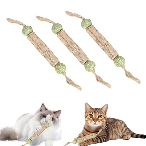 Katzenminze Sticks, Zahnpflege Katzen, Katzenspielzeug, Katzenminze Spielzeug Katzen Kauhölzer Sticks für Katzen Zahnpflege & Gegen Mundgeruch Natürlich Sicher Katzensticks Kausticks Set (3 Stück) Katzenminze Sticks, Zahnpflege Katzen, Katzenspielzeug, Katzenminze Spielzeug Katzen Kauhölzer Sticks für Katzen Zahnpflege & Gegen Mundgeruch Natürlich Sicher Katzensticks Kausticks Set (3 Stück) von Recitem