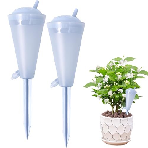 Recitem Bewässerungskugeln, 200 ml Bunte Glas Selbstbewässernde Pflanzenzwiebeln, automatische Pflanzenbewässerung für drinnen und draußen (Blau) von Recitem
