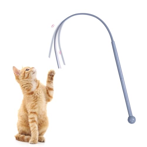 Recitem Interaktives Katzenspielzeug – Langes Cat Toy mit Quietscher, Katzenangel Stabil, Silikon Katzenspielzeug für Katzen Selbstbeschäftigung, Weiches Spielzeug für Katzen, Portable Pet Toy (Blau) Recitem Interaktives Katzenspielzeug – Langes Cat Toy mit Quietscher, Katzenangel Stabil, Silikon Katzenspielzeug für Katzen Selbstbeschäftigung, Weiches Spielzeug für Katzen, Portable Pet Toy (Blau) von Recitem