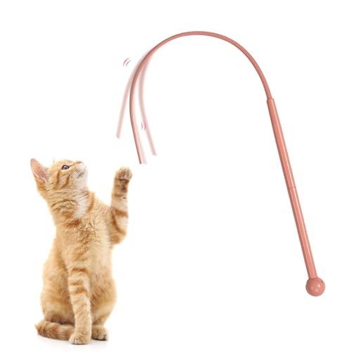 Recitem Interaktives Katzenspielzeug – Langes Cat Toy mit Quietscher, Katzenangel Stabil, Silikon Katzenspielzeug für Katzen Selbstbeschäftigung, Weiches Spielzeug für Katzen, Portable Pet Toy (Rosa) Recitem Interaktives Katzenspielzeug – Langes Cat Toy mit Quietscher, Katzenangel Stabil, Silikon Katzenspielzeug für Katzen Selbstbeschäftigung, Weiches Spielzeug für Katzen, Portable Pet Toy (Rosa) von Recitem