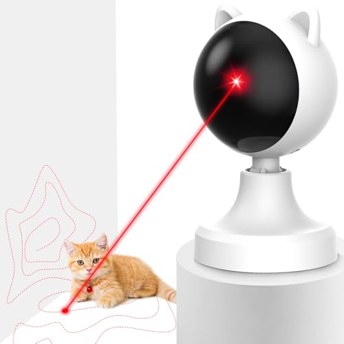 Recitem Neu Interaktives Katzenspielzeug Automatisch, Laser-Katzenspielzeuge, Katzen Laser-Spielzeug, Interaktives Spielzeug für Katzen, Mit Echt zuf?llige Trajektorie von Recitem