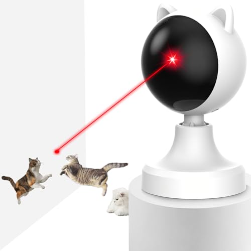 Recitem Neu Interaktives Katzenspielzeug Automatisch, Laser-Katzenspielzeuge, Katzen Laser-Spielzeug, Interaktives Spielzeug für Katzen, Mit Echt zuf?llige Trajektorie von Recitem