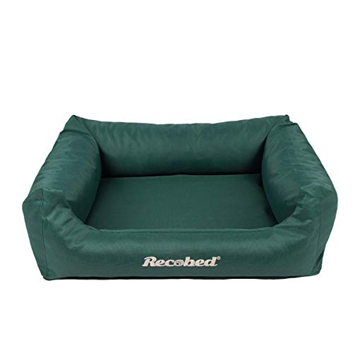 RecoBed EXLUSIVE Hundebett BALTICK Hundesofa Hundekorb Tierbett Großeauswahl Farbeauswahl Cordura Aussen (L (100x80cm) (grün/Green) von RecoBed