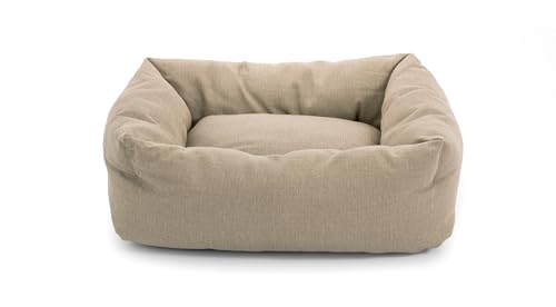 Record - Bett für Hunde und Katzen Mono aus Baumwolle, Farbe: Beige, 60 x 45 x 15 cm, gepolstert, schnell trocknend, weich und gemütlich, rechteckiges Kissen für Hunde und Katzen. von Record