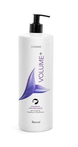 Record Charme Volumenshampoo für Hunde, spendet Elastizität und verleiht Glanz. Professionelles Shampoo mit Keratin, Kollagen und Ginseng-Extrakt. Hergestellt in Italien, 1L von Record