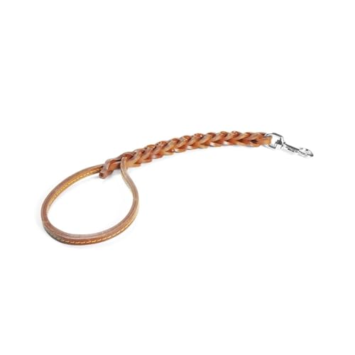 Record Dreidrahtgriff Lederleine mit Karabinerhaken aus Stahl | Farbe Beige, Größe S, Länge 50 cm Record Dreidrahtgriff Lederleine mit Karabinerhaken aus Stahl | Farbe Beige, Größe S, Länge 50 cm von Record