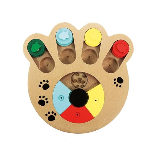 Record - Geistiges Aktivierungsspiel für Hunde Pfoten - Schwierigkeitsgrad 3 - Knobelspiel für Hunde - Material Holz - rutschfeste Unterseite - Größe: 24 x 24 x 2,5 h cm von Record