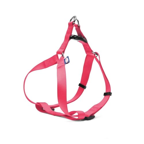 Record Hundegeschirr aus weichem Nylon mit doppelten Metallverschlussringen | Farbe rosa, Größe XL, Umfang 56-81 cm Record Hundegeschirr aus weichem Nylon mit doppelten Metallverschlussringen | Farbe rosa, Größe XL, Umfang 56-81 cm von Record