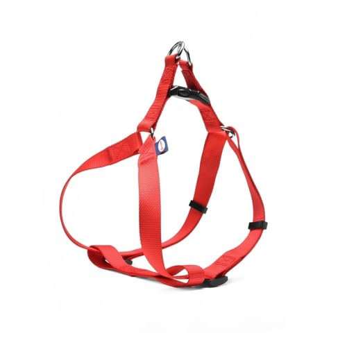 Record Hundegeschirr aus weichem Nylon mit Schnellverschluss auf dem Rücken und doppeltem Metallverschlussring | Farbe rot, Größe XL, Umfang 56-81 cm Record Hundegeschirr aus weichem Nylon mit Schnellverschluss auf dem Rücken und doppeltem Metallverschlussring | Farbe rot, Größe XL, Umfang 56-81 cm von Record