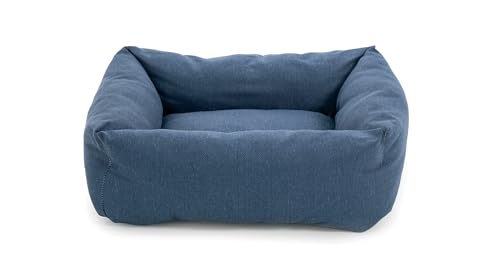 Record - Hunde- und Katzenbett Mono aus Baumwolle, Farbe: Blau, 70 x 50 x 17 cm, gepolstert, schnell trocknend, weich und gemütlich, rechteckiges Kissen für Hunde und Katzen. von Record