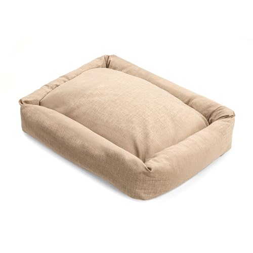 Record Hundebett Mono-Design-Zwinger für Hunde und Katzen aus Baumwolle, Weiches und Einladendes, Schnell Trocknendes, Gepolstertes Haustierbett; Rechteckiges Kissen für Tiere| Beige, 70x50x17h Record Hundebett Mono-Design-Zwinger für Hunde und Katzen aus Baumwolle, Weiches und Einladendes, Schnell Trocknendes, Gepolstertes Haustierbett; Rechteckiges Kissen für Tiere| Beige, 70x50x17h von Record