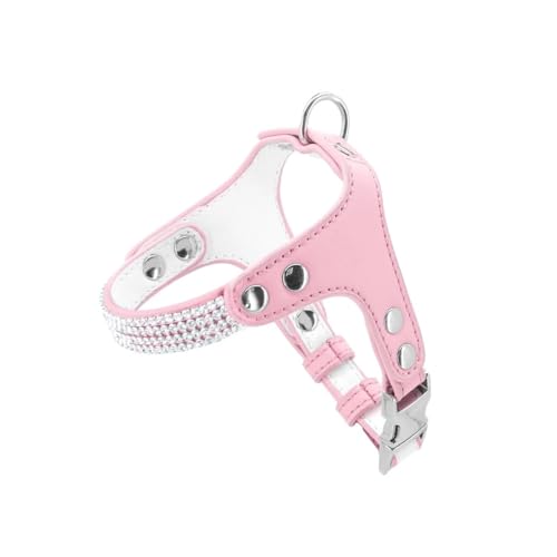 Record Hundegeschirr Paris aus weichem Kunstleder mit Strasssteinen verziert. Hundegeschirr mit Metallclip und Hängering |Farbe Rosa, Größe M, Umfang 42-50 cm Record Hundegeschirr Paris aus weichem Kunstleder mit Strasssteinen verziert. Hundegeschirr mit Metallclip und Hängering |Farbe Rosa, Größe M, Umfang 42-50 cm von Record