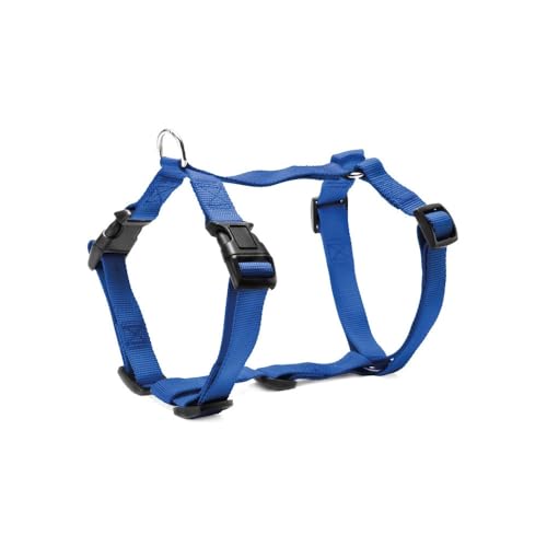Record Hundegeschirr mit Kunststoff-Finish Verstellbar H-Modell aus Nylon | Farbe Blau Größe L, Umfang 51-72 cm Record Hundegeschirr mit Kunststoff-Finish Verstellbar H-Modell aus Nylon | Farbe Blau Größe L, Umfang 51-72 cm von Record