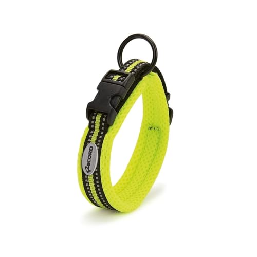 Record Hundehalsband Ande aus widerstandsfahigem Nylon mit reflektierenden Details und Kunststoffverschlussclip | Farbe Gelb, Größe XS 1,5 cm, Umfang 30-35 cm Record Hundehalsband Ande aus widerstandsfahigem Nylon mit reflektierenden Details und Kunststoffverschlussclip | Farbe Gelb, Größe XS 1,5 cm, Umfang 30-35 cm von Record