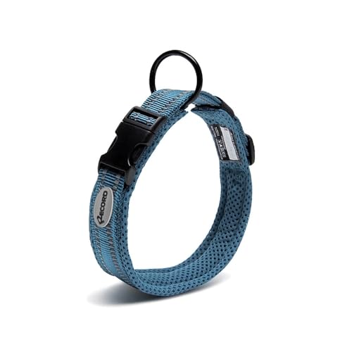 Record Hundehalsband Ande aus widerstandsfähiges Nylon mit reflektierenden Details und Kunststoff-Verschlussclip | Farbe Blau, Größe XXL - 2,5 cm, Umfang 55-60 cm Record Hundehalsband Ande aus widerstandsfähiges Nylon mit reflektierenden Details und Kunststoff-Verschlussclip | Farbe Blau, Größe XXL - 2,5 cm, Umfang 55-60 cm von Record